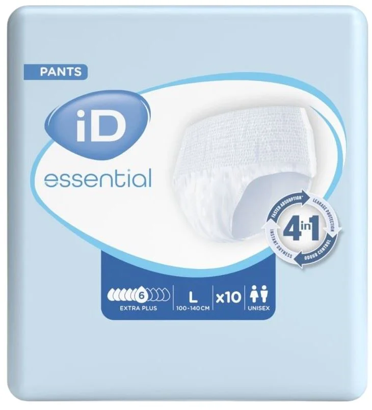 ID Expert Scutece-chilotei adulti ID Plus Large (talia 110-145, 140 kg), 10 buc.