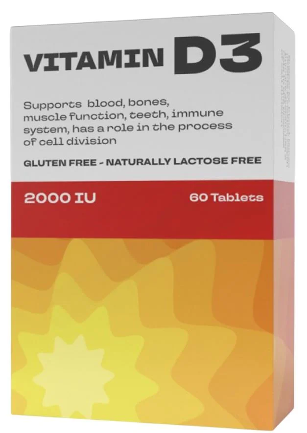 Vitamina D3 2000 UI Pharmalife, 60 comprimate