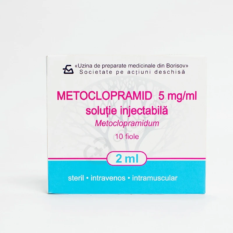 Metoclopramid 5 mg/ml / 2 ml soluţie injectabilă