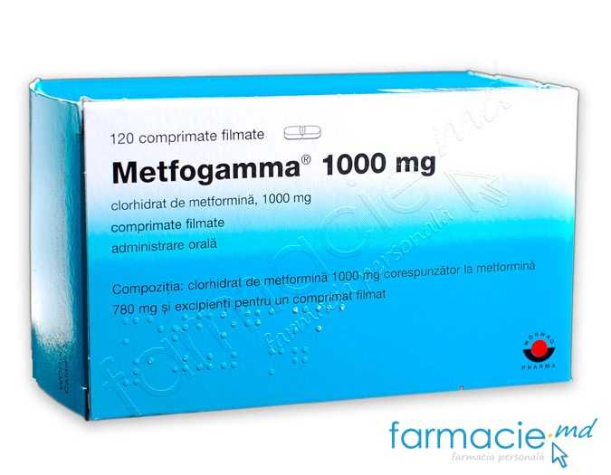Metfogamma 1000 1000 mg comprimate filmate