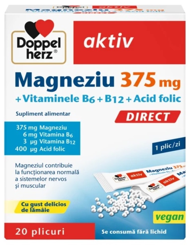 Doppelherz Magneziu+B+Folic 375 mg N20