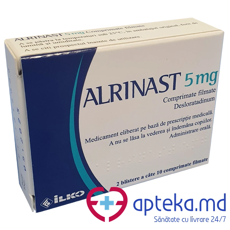 Alrinast 5 mg 5 mg comprimate filmate