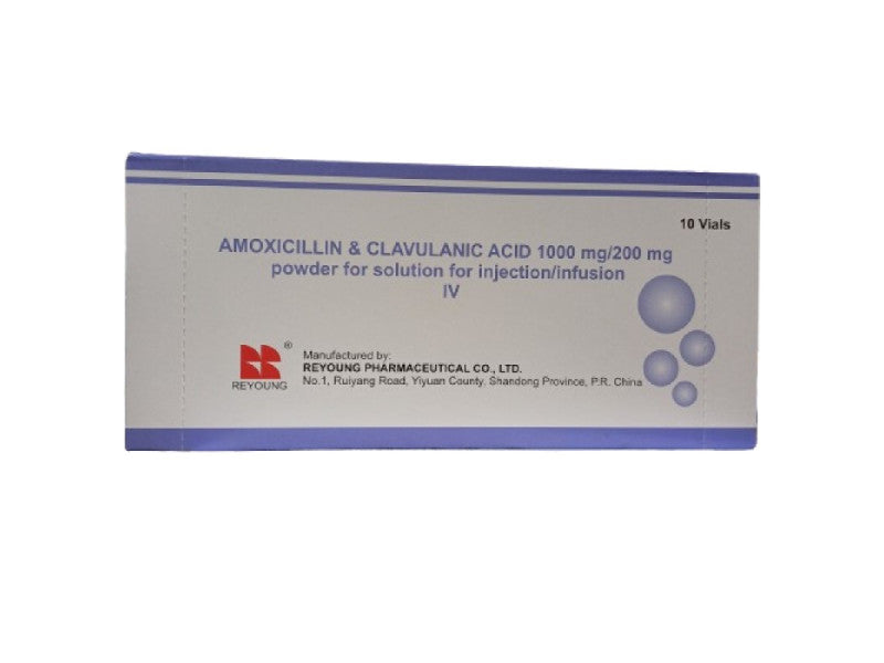 Amoxicilină 1000 mg pulbere pentru soluţie injectabilă/perfuzabilă