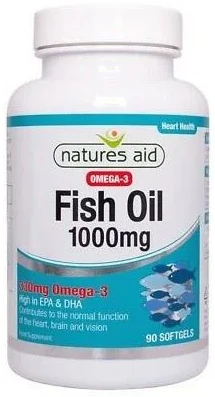 Supliment alimentar Nature's Aid Omega 3 1000mg Ulei de peste, 90 buc.