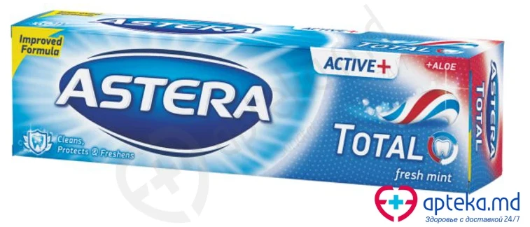 Astera Зубная паста комплексная защита Astera Active+ Total Fresh Mint 100 ml