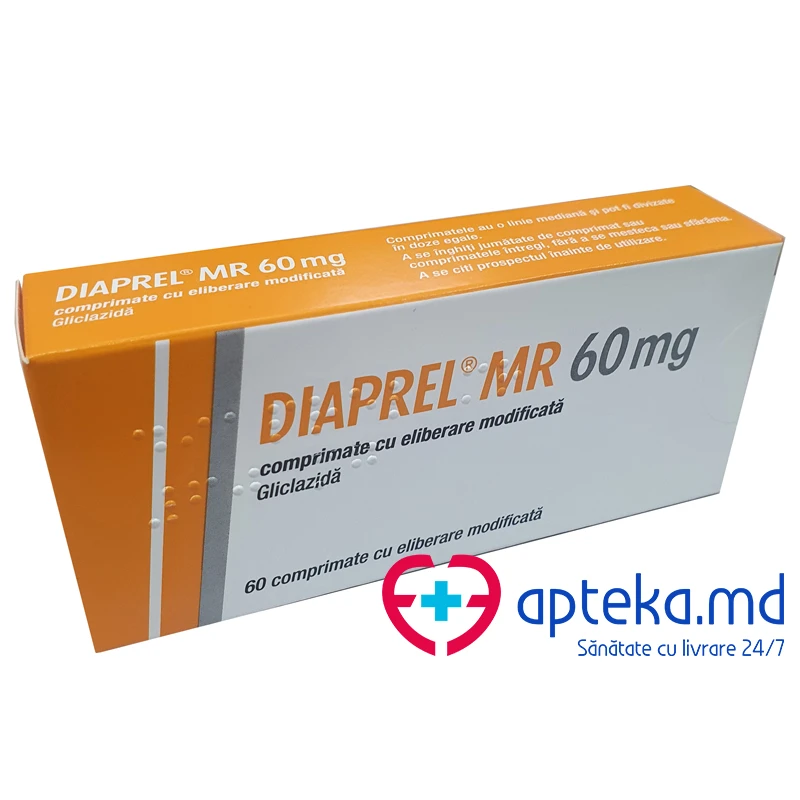 Diaprel MR 60 mg 60 mg comprimate cu eliberare modificată