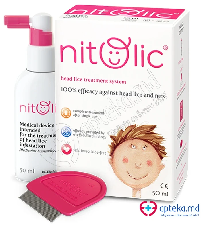 Nitolic Spray 50 мл + pieptene