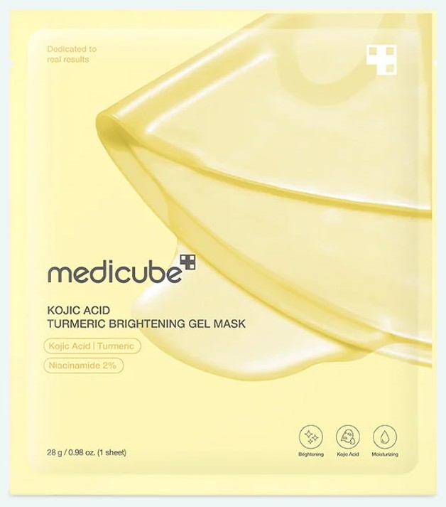Medicube, Kojic Acid Tumeric Brightening Gel Mask, 28 г