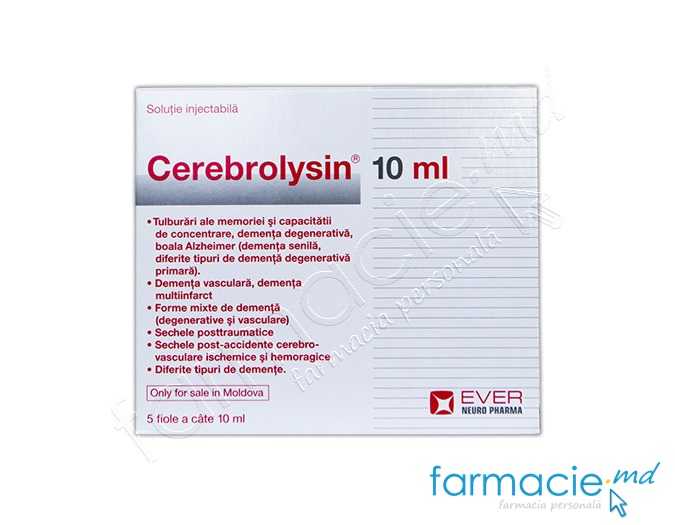 Cerebrolysin 215,2 mg/ml / 10 ml soluţie injectabilă / concentrat pentru soluţie perfuzabilă