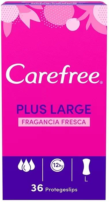 Absorbante parfumate Carefree Large Plus Fresh, 36 buc.