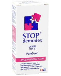 Fitobiotehnologhii STOP DEMODEX Pure Derm 9 in 1 fata 50 ml Cremă 1 comp