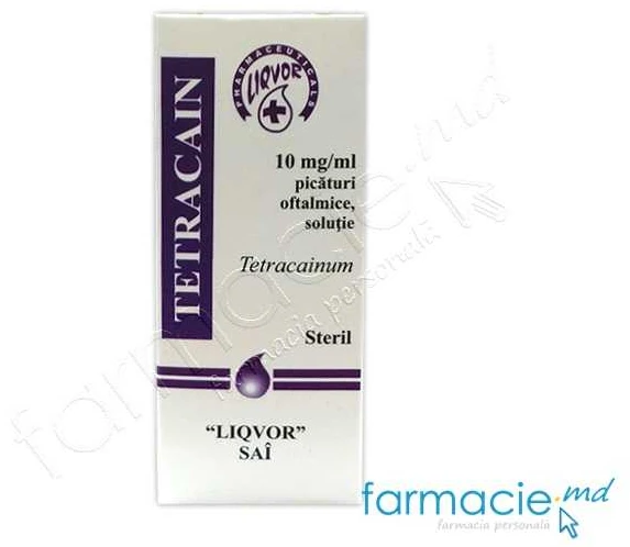 Tetracain 10 mg/ml / 10 ml picături oftalmice, soluţie