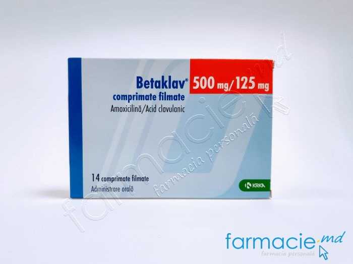 Betaklav 500 mg/125 mg comprimate filmate