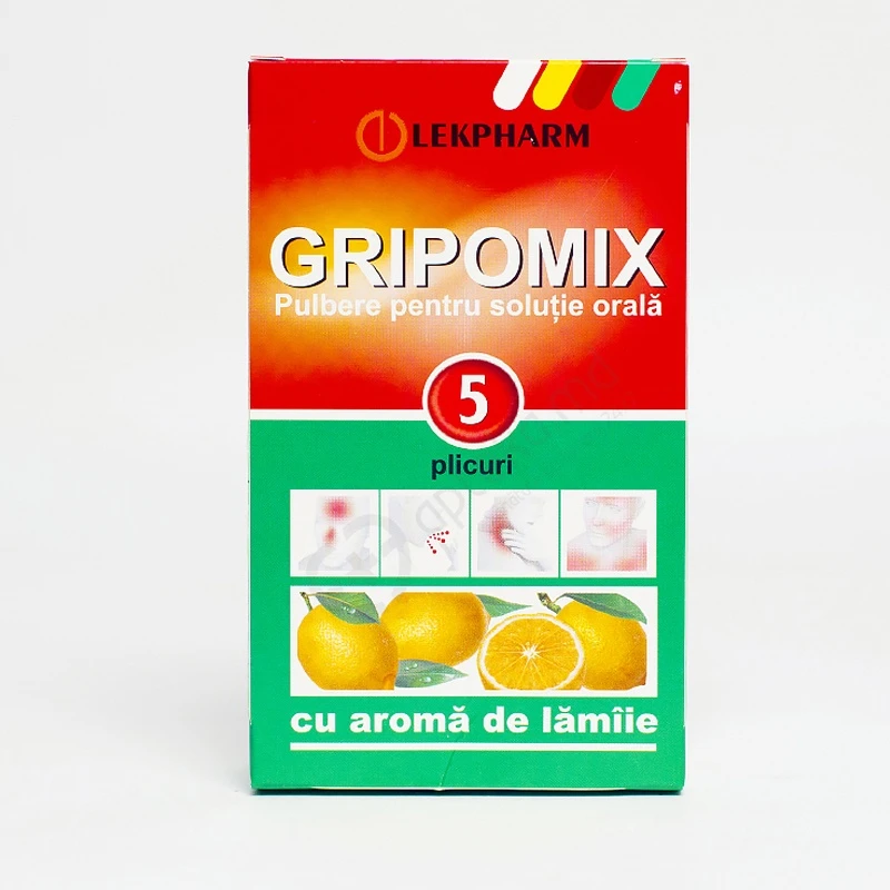 Gripomix (lămâie) - / 10 g pulbere pentru soluţie orală