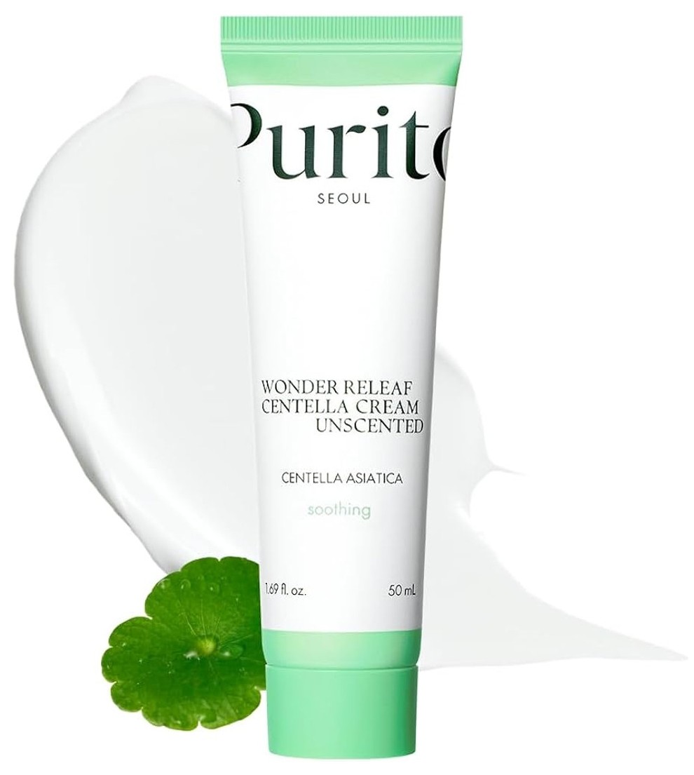 Cremă hidratantă cu extract de Centella Asiatica (fără parfum) Purito Seoul Wonder Releaf Centella Cream Unscented 50ml