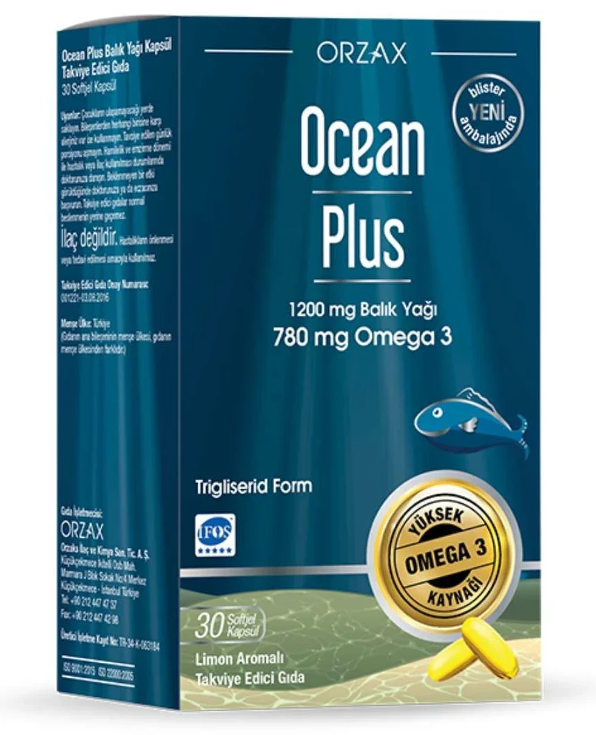 Bioslo Pharma Supliment alimentar Orzax Ocean Plus Omega 3, 30 capsule