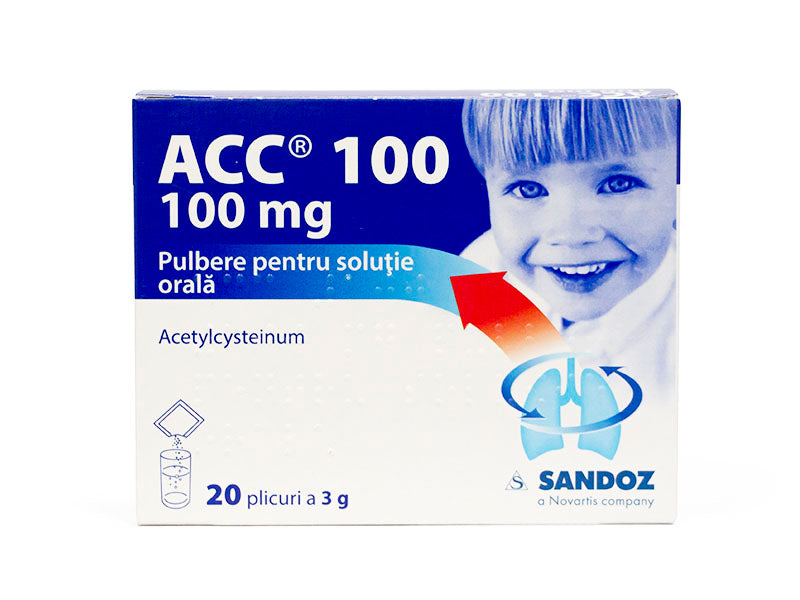 ACC 100 100 mg pulbere pentru soluţie orală