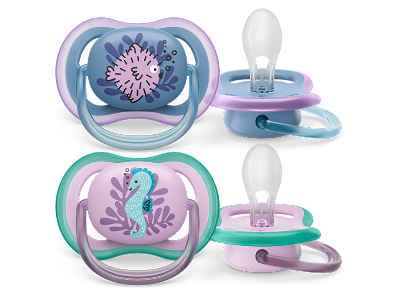 Philips Avent Ultra Soft Suzete din silicon Girl 6-18m 2 buc SCF085/6