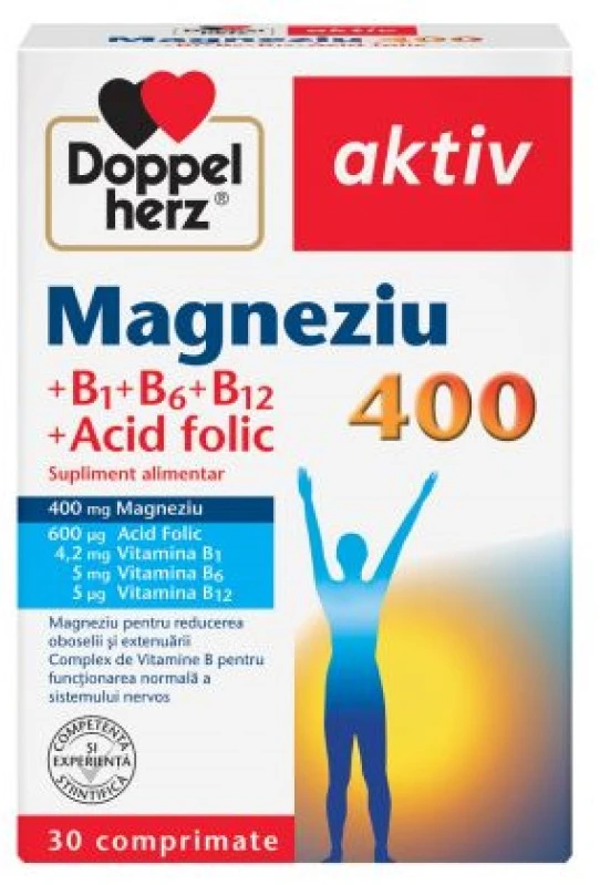 Doppelherz Magneziu+B+Folic 400 mg N30