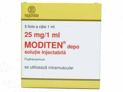 Moditen depo 25 mg/ml / 1 ml soluţie injectabilă
