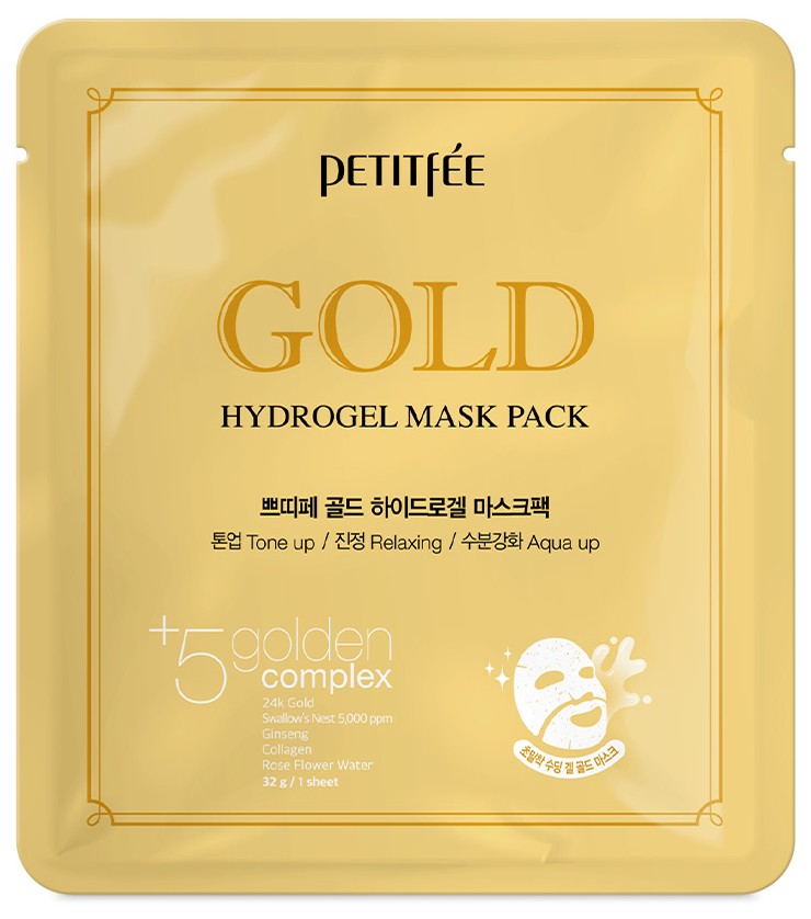 Mască facială din hidrogel Petitfee, Gold Hydrogel Mask Pack, 32 gr.