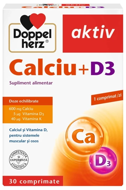 Doppelherz Calciu+D3 600 mg N30