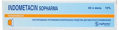 Indometacin 100 mg/g / 40 g unguent
