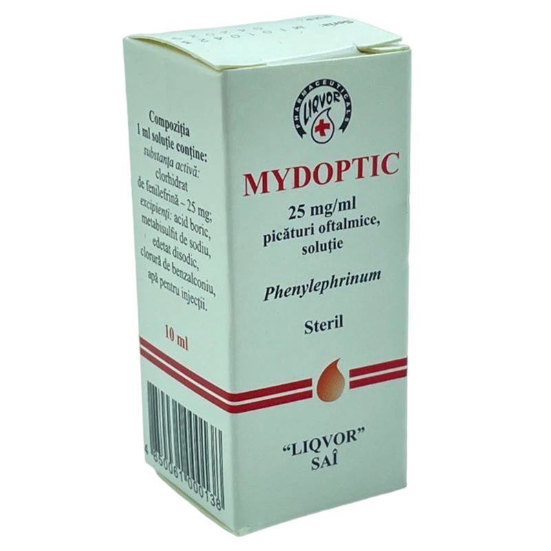 Mydoptic 25 mg/ml / 10 ml picături oftalmice, soluţie