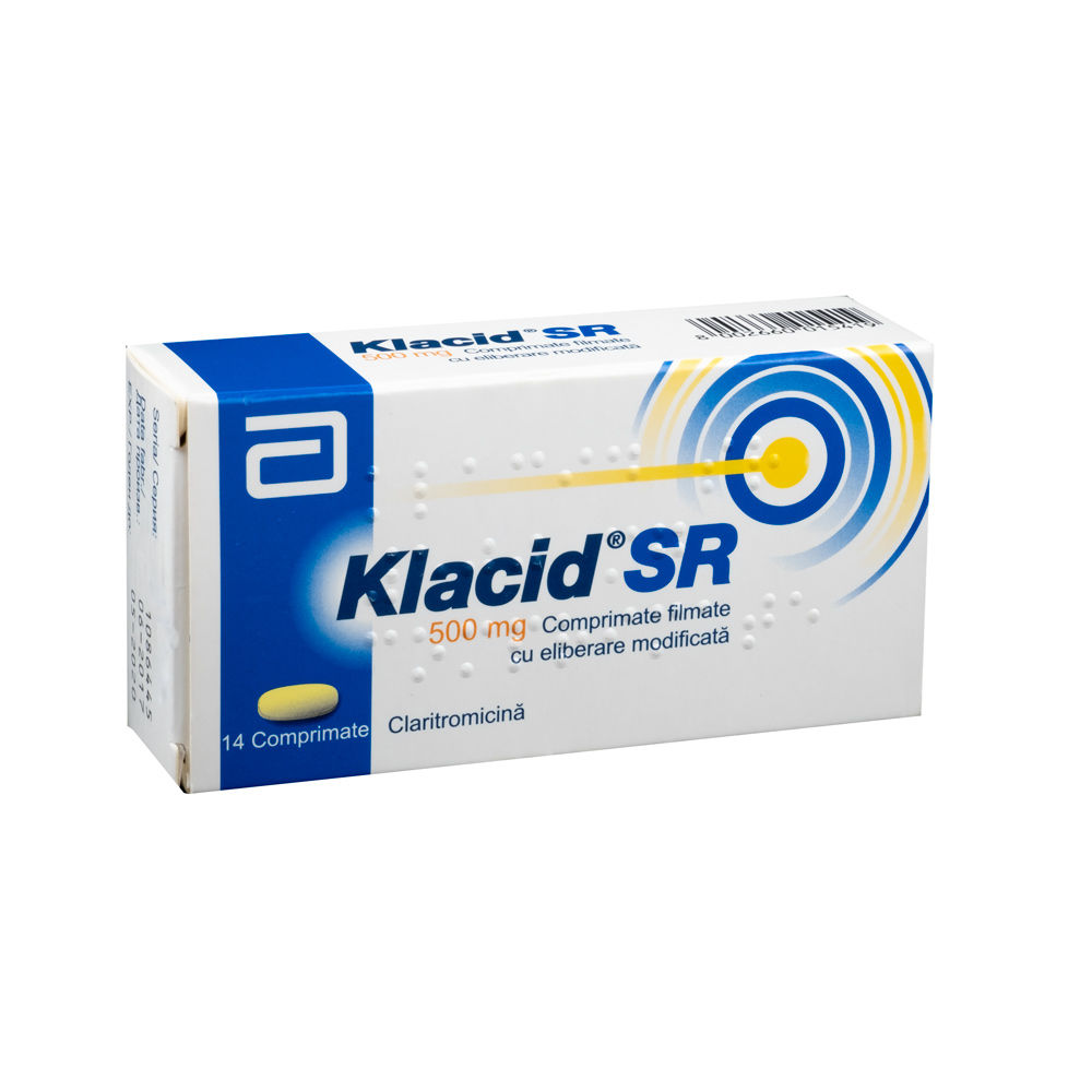 Klacid SR 500 mg comprimate cu eliberare modificată