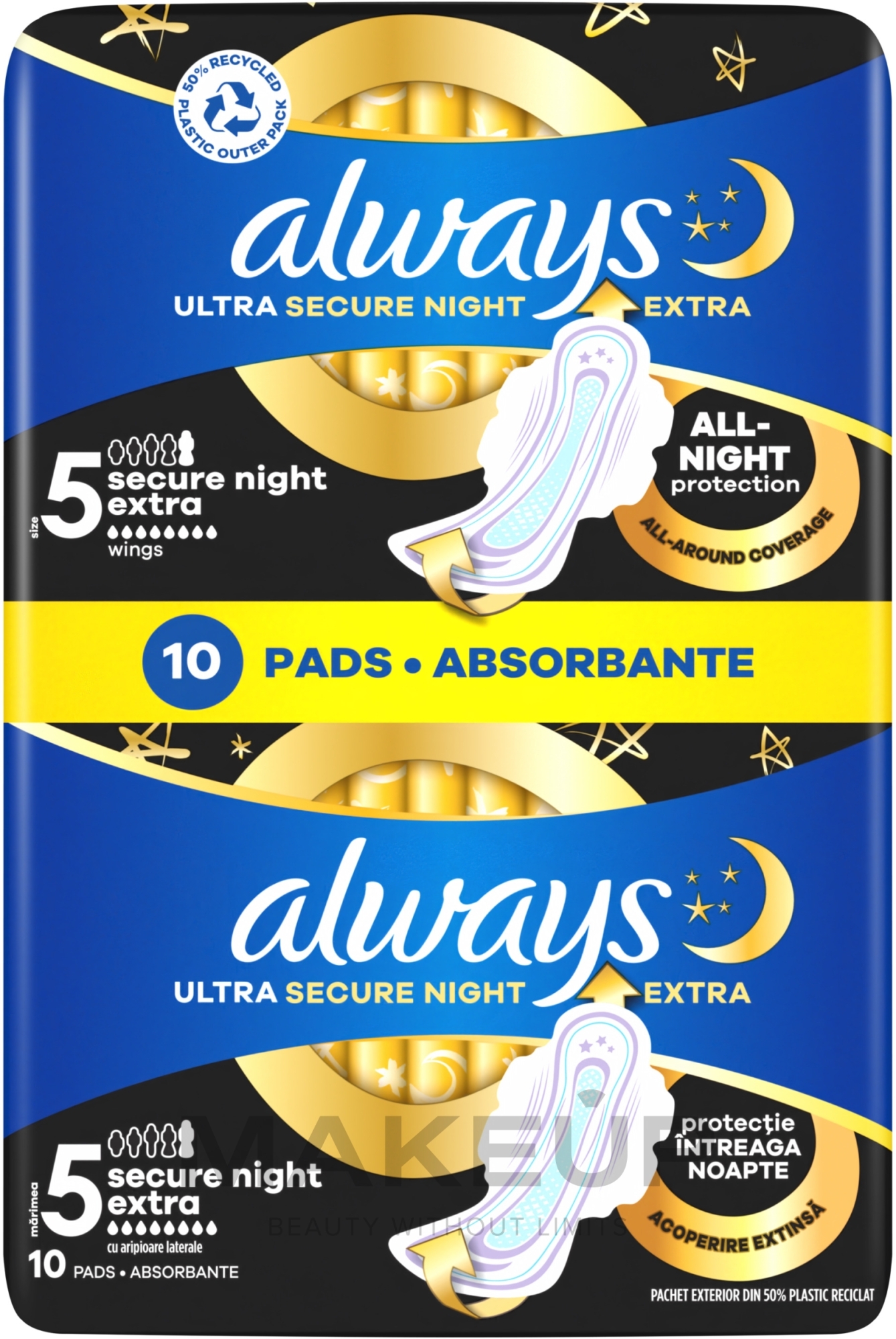 Absorbante Always Ultra Night Extra Duo, 10 buc.