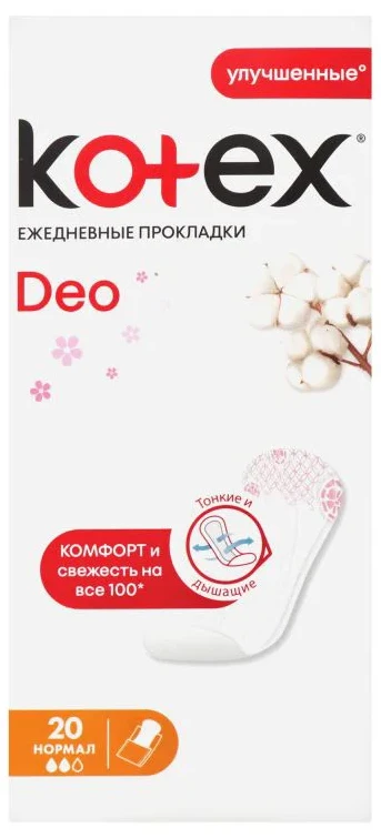 Absorbante zilnice Kotex Deo Normal, 20 buc.