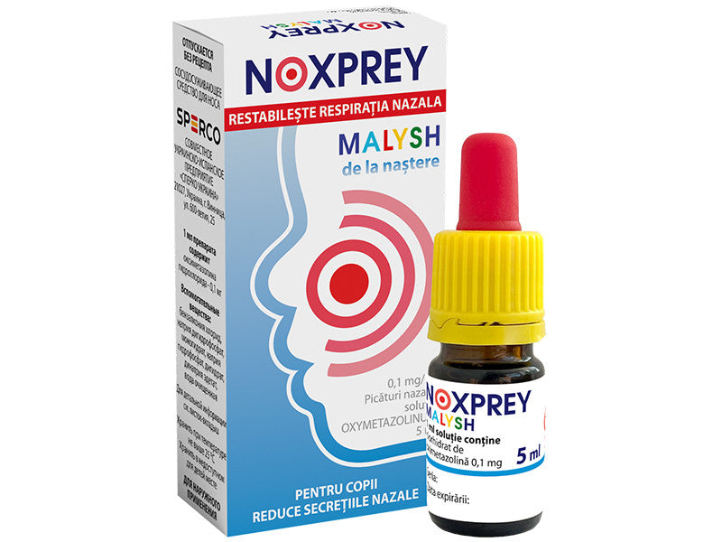 Noxprey malysh 0,01% / 5 ml picături nazale, soluţie