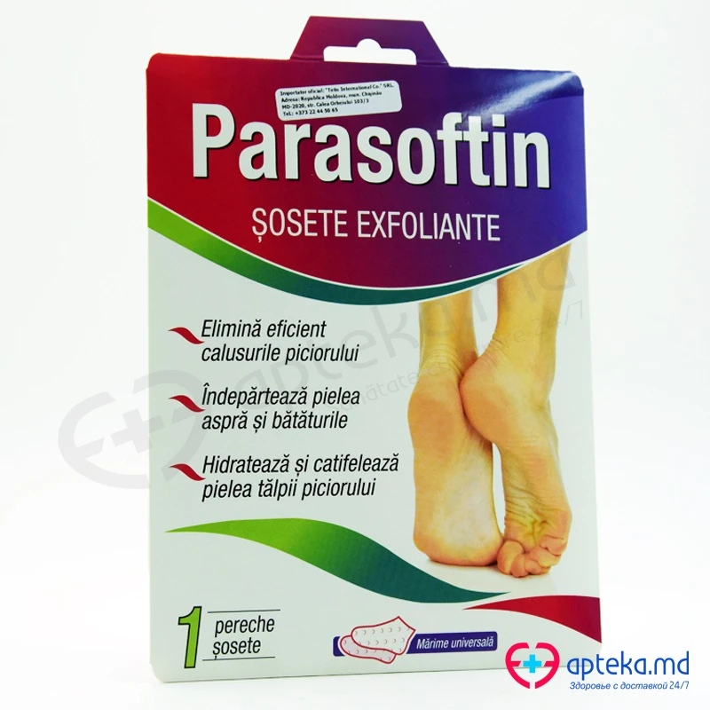Parasoftin șosete exfoliante 1 pereche (Zdrovit)