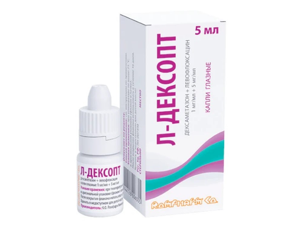 L-Dexopt 5 mg/1 mg/ml / 5 ml picături oftalmice, soluţie