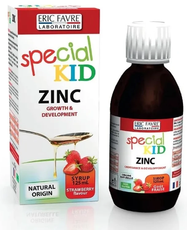 Eric Favre Sirop Zinc cu aroma de capsuni Special Kid, 125 ml