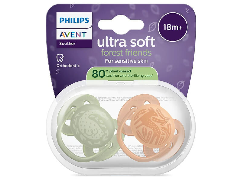 Philips Avent Ultra Soft Suzeta din silicon18m+ lebada-caprioara2 buc