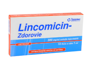 Lincomicin-Zdorovie 300 mg/ml / 1 ml soluţie injectabilă