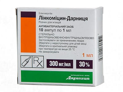 Lincomicină-Darnița 300 mg/ml / 1 ml soluţie injectabilă