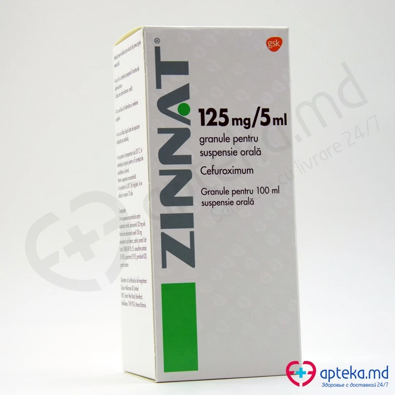 Zinnat 125 mg/5 ml / 100 ml granule pentru suspensie orală