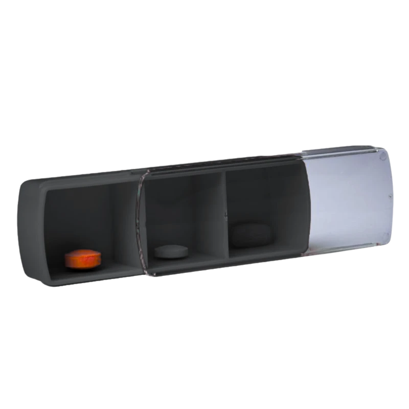 Organizator de medicamente cu 3 diviziuni