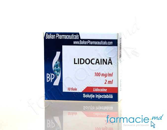 Lidocain-BP 100 mg/ml / 2 ml soluţie injectabilă