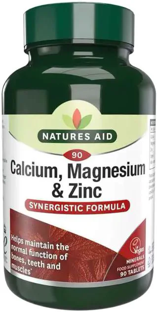 Natures Aid Supliment alimentar Calciu Magneziu Zinc VEGAN Nature's Aid, 90 comprimate