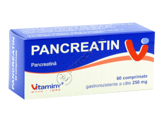 Pancreatin 250 mg comprimate gastrorezistente
