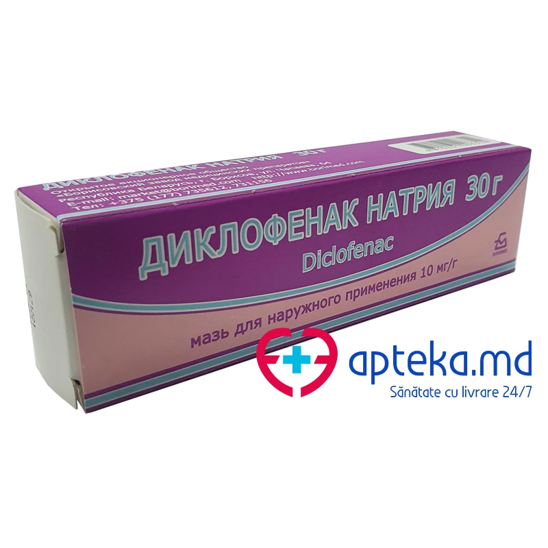 Diclofenac de sodiu 10 mg/g / 30 g unguent
