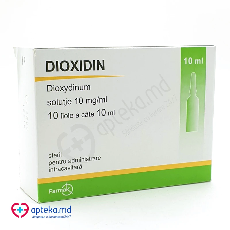 Dioxidin 10 mg/ml / 10 ml soluţie