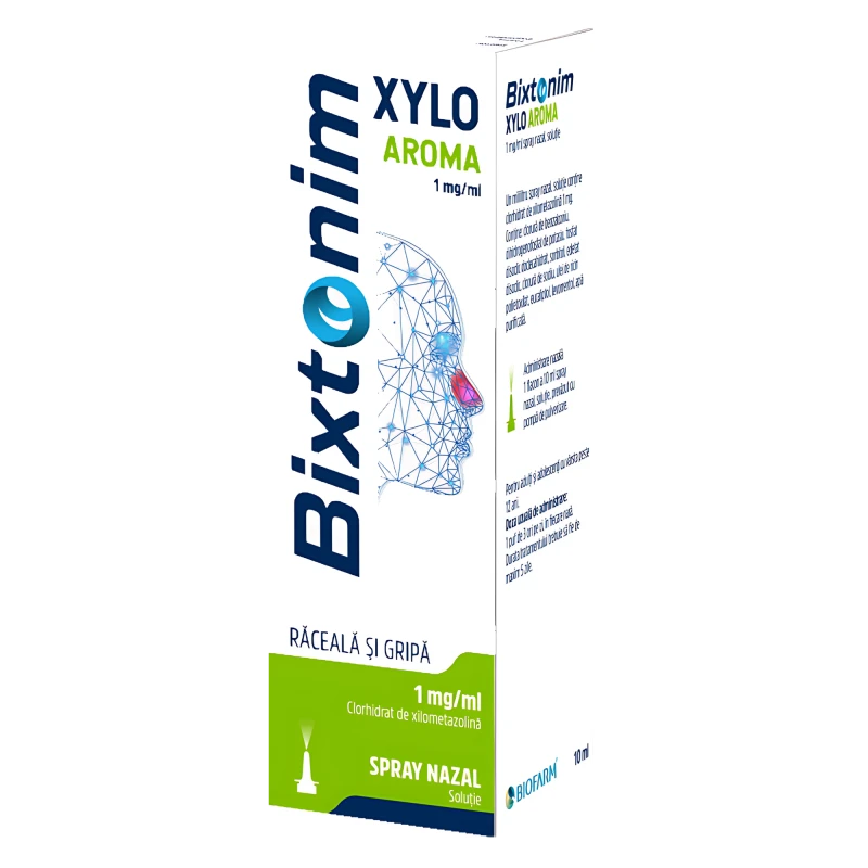 Bixtonim Xylo Aroma 1 mg/ml 1 mg/ml / 10 ml spray nazal, soluţie