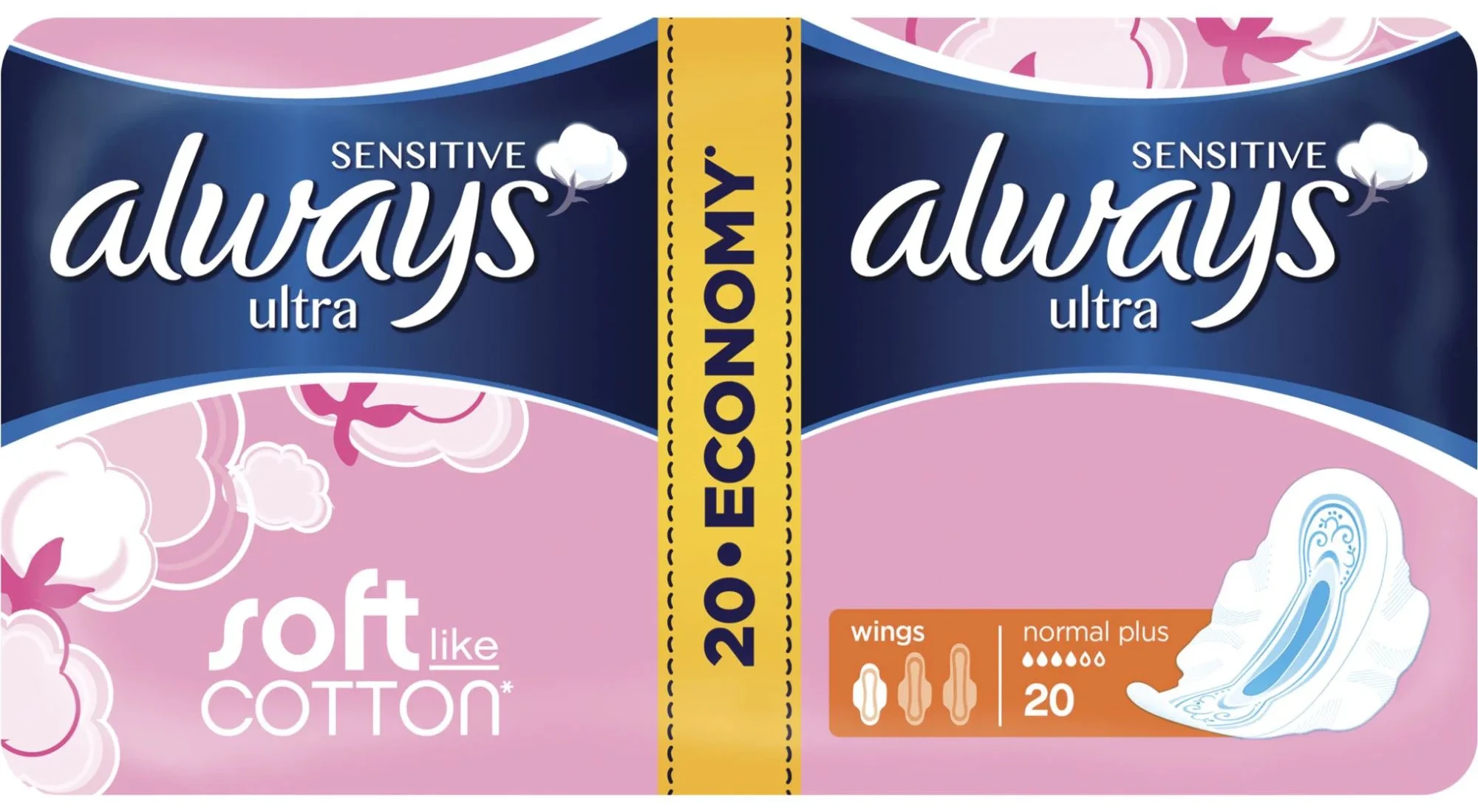 Absorbante Always Sensitive Ultra Plus Duo, 20 buc.