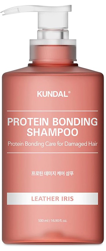Șamponul revitalizează părul fragil și deteriorat Kundal Protein Bonding Shampoo Leather Iris 500ml