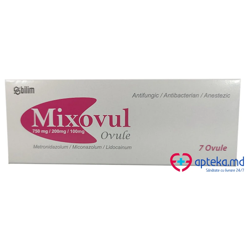 Mixovul 750 mg/200 mg/100 mg ovule
