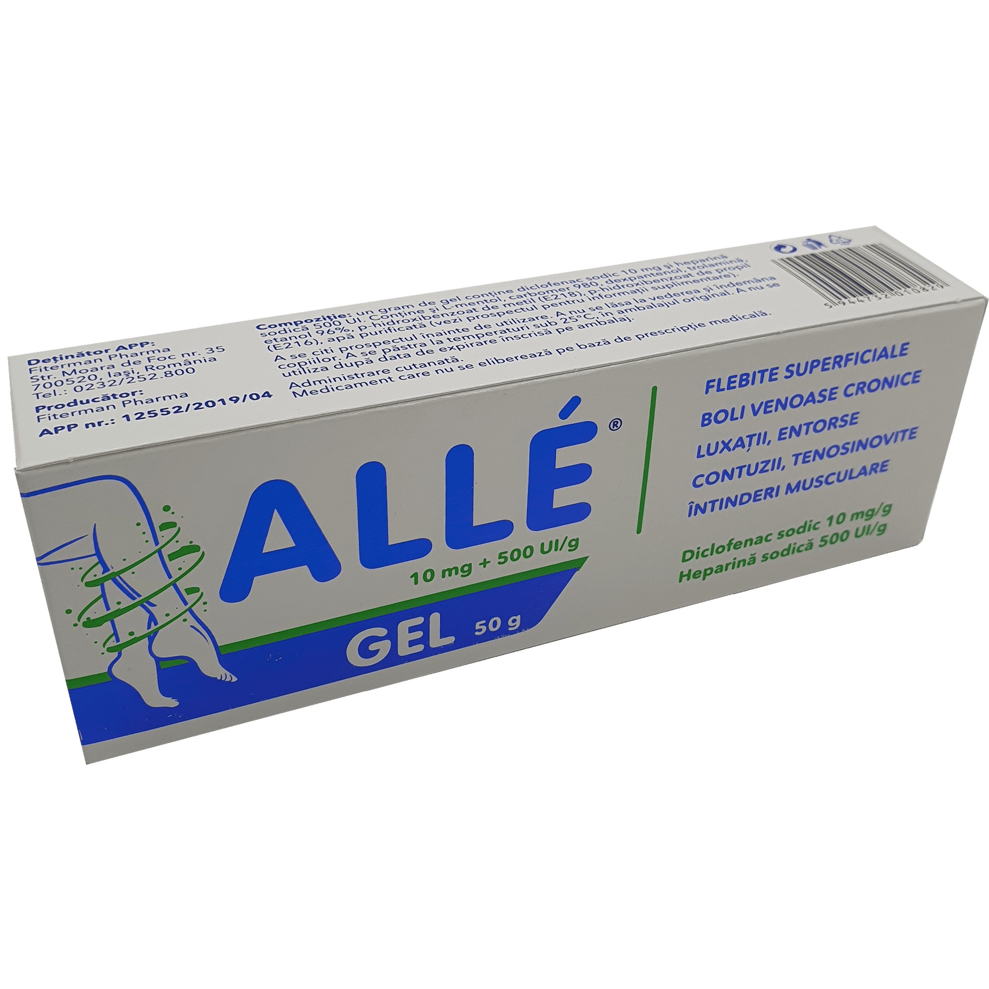 Alle 10 mg/500 UI/g / 50 g gel
